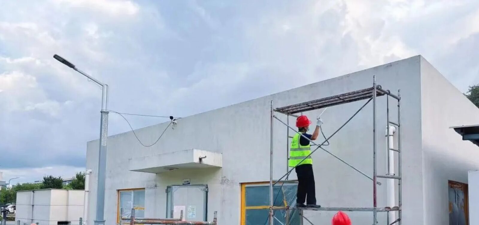 Exterior envelope coating application